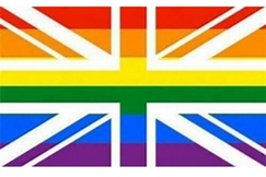 RAINBOW UNION JACK 5X3 FLAG