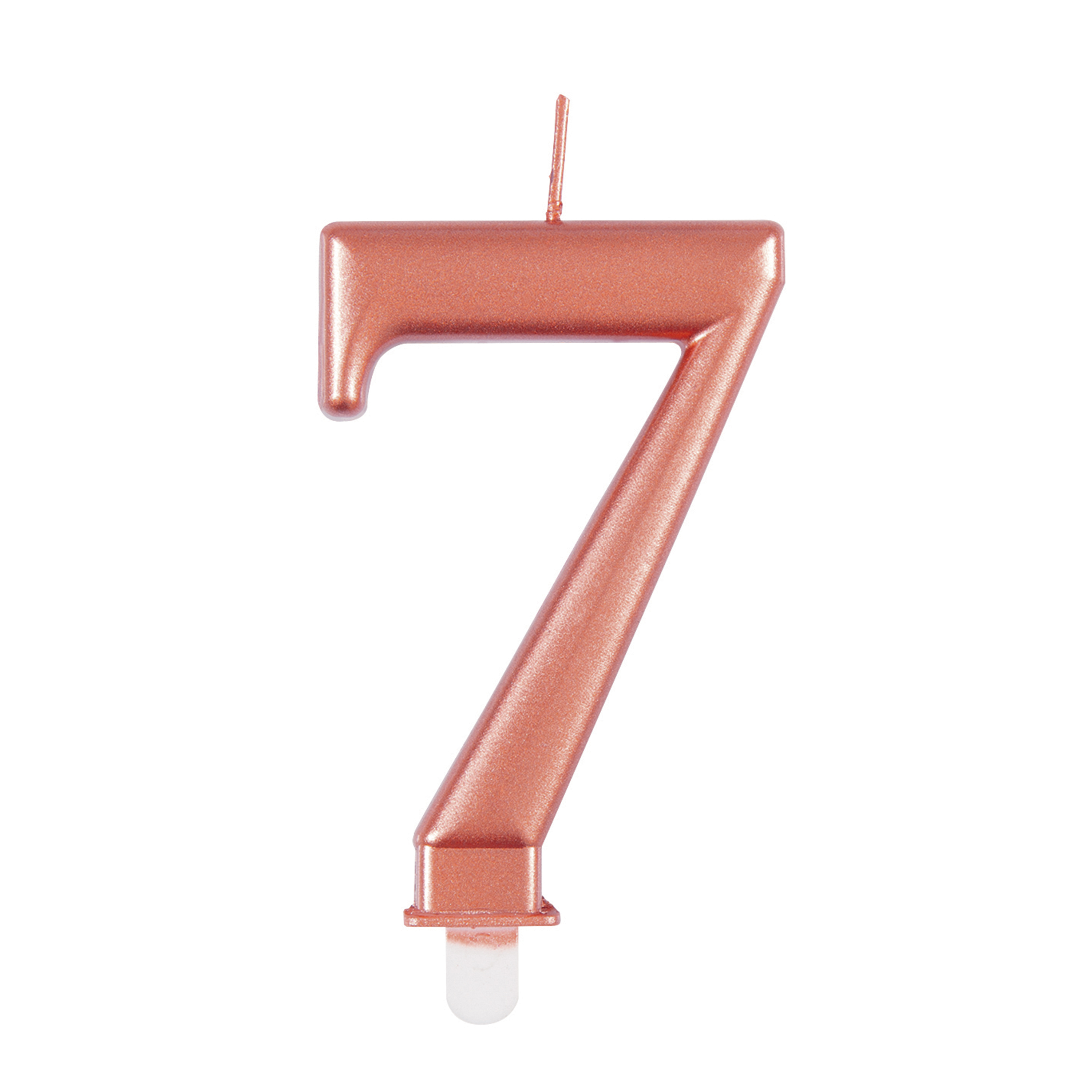 Rose Gold Metallic Number 7 Candle