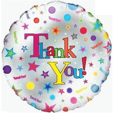 Round Thank You Foil Balloon 18 Inch