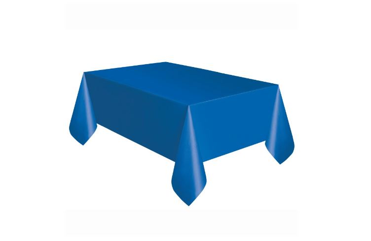 Royal Blue Solid Rectangular Plastic Table Cover  54" x 108"