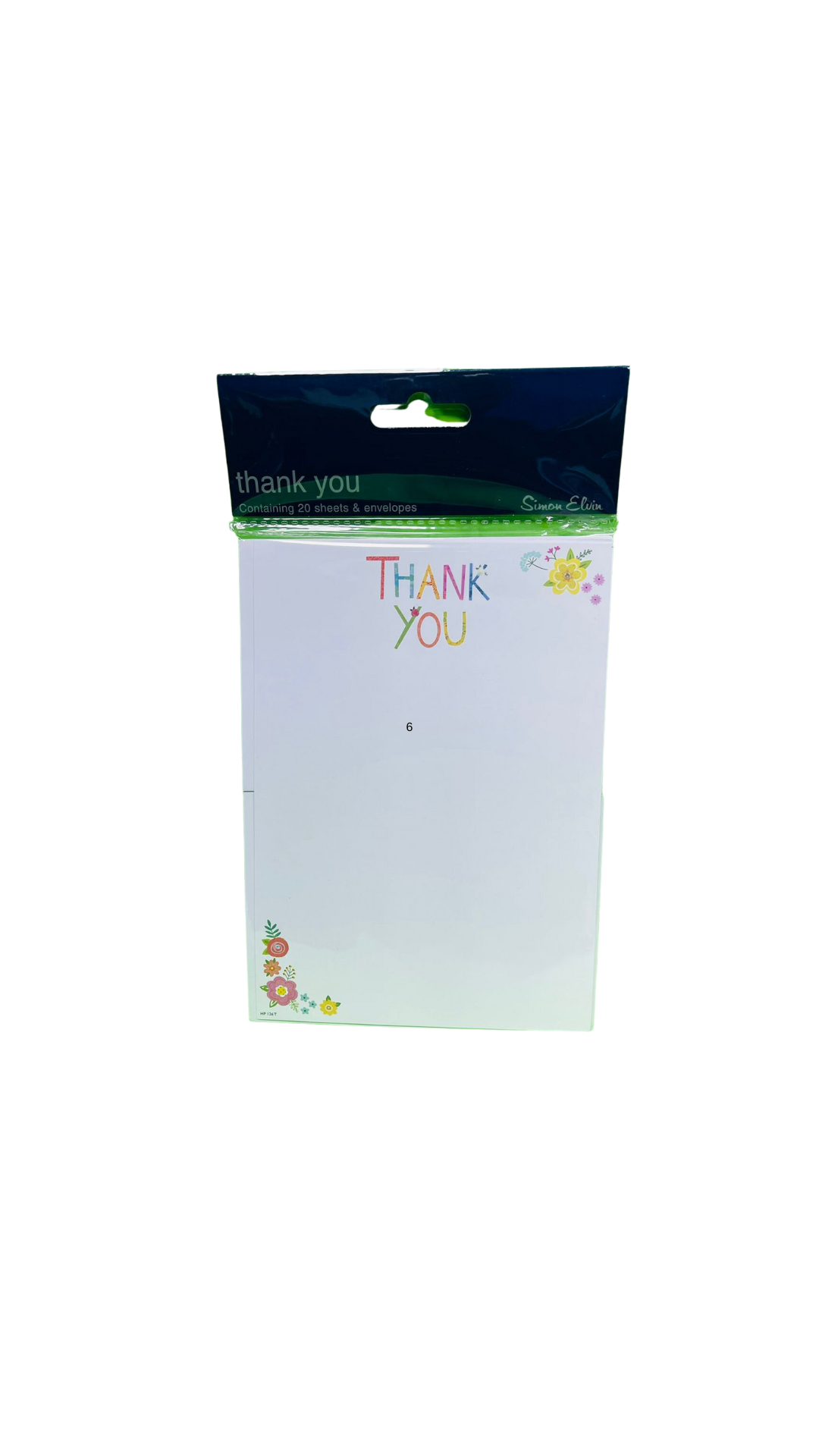Pack of 20 Cute Thank You Notes & Envelopes - floral