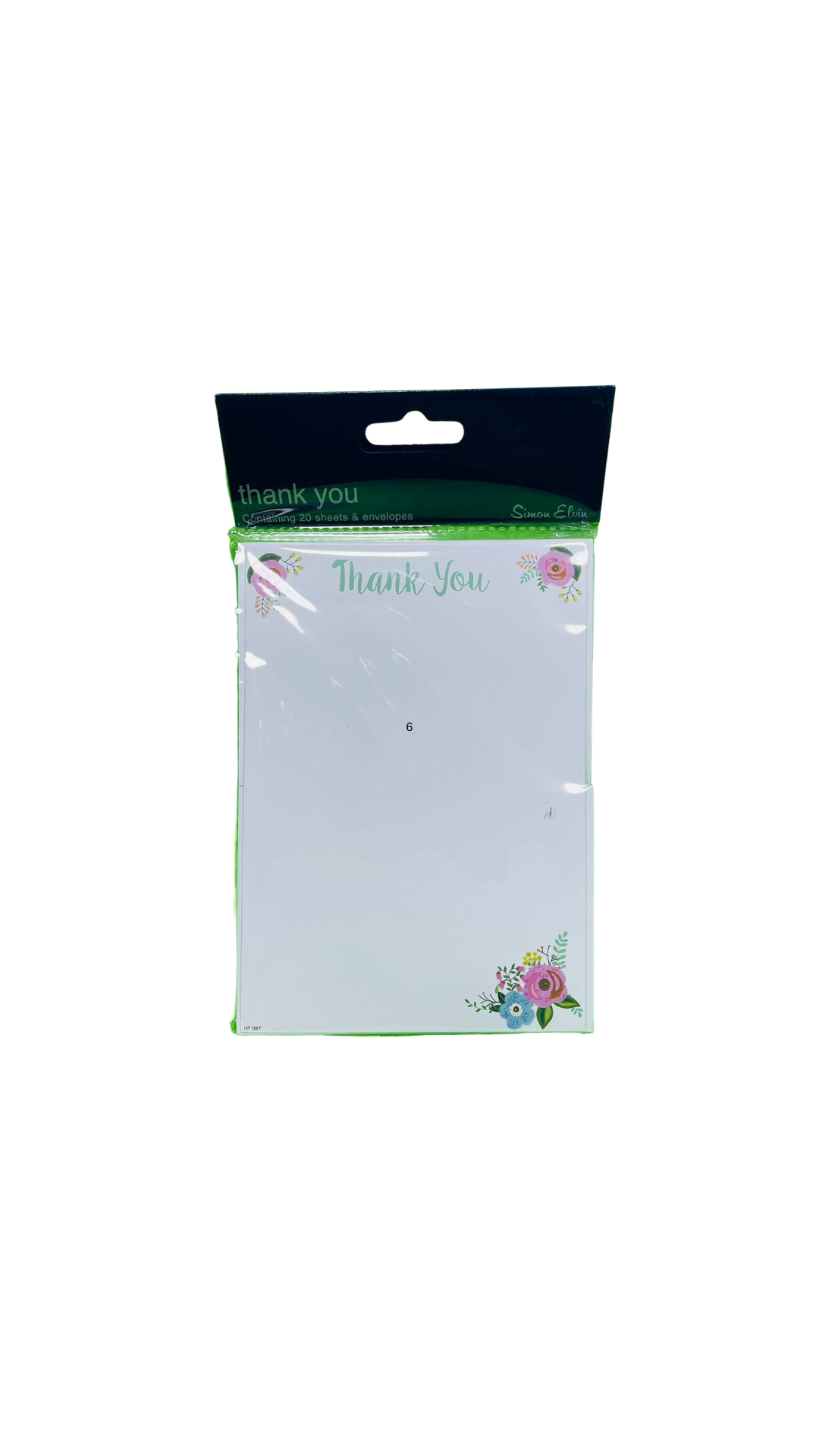 Pack of 20  Thank You Notes & Envelopes - floral