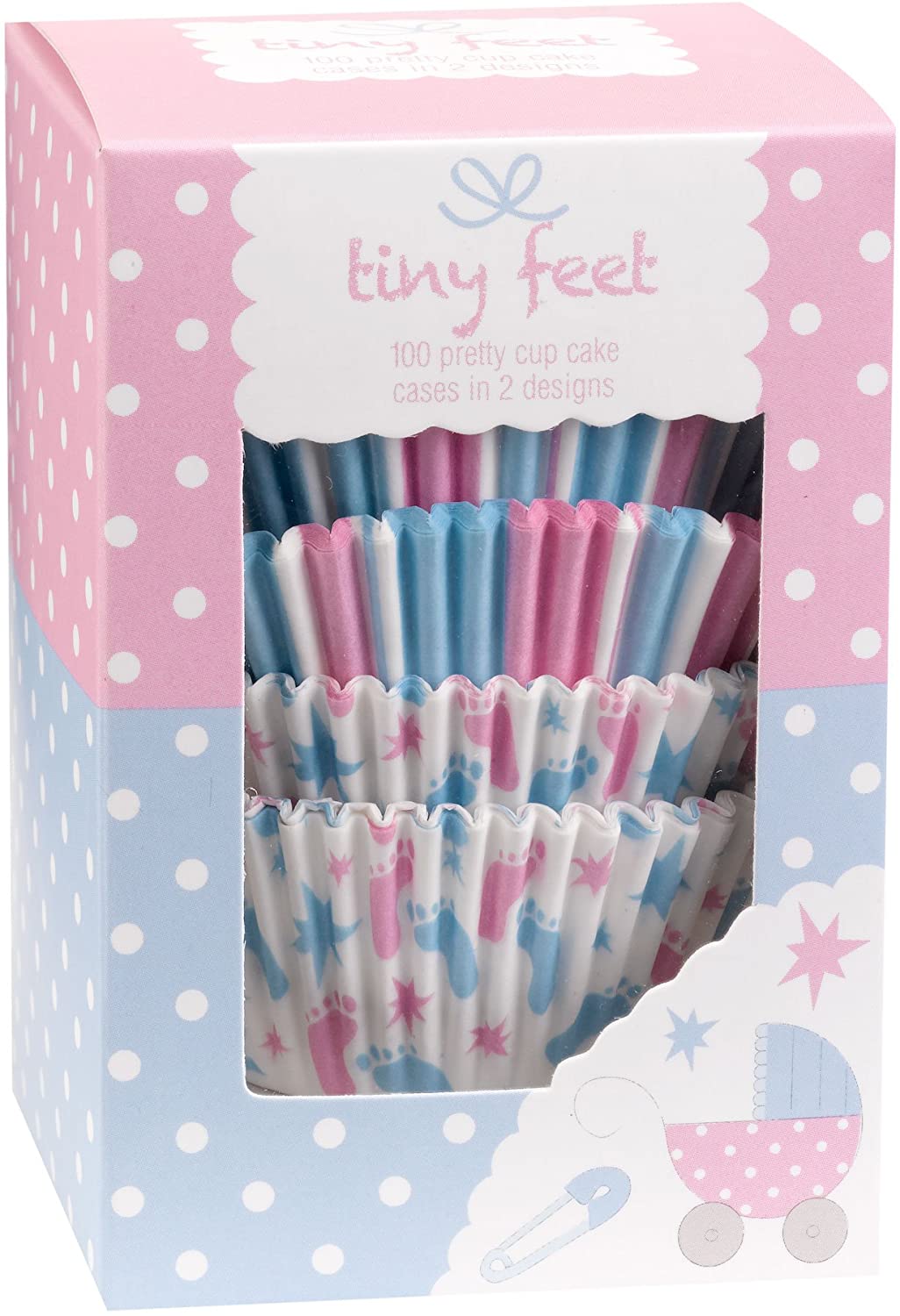 Tiny Feet Cake Cases - Pack of 100