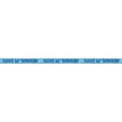 Unique Party 90246 - 12ft Foil Glitz Blue 14th Birthday Banner