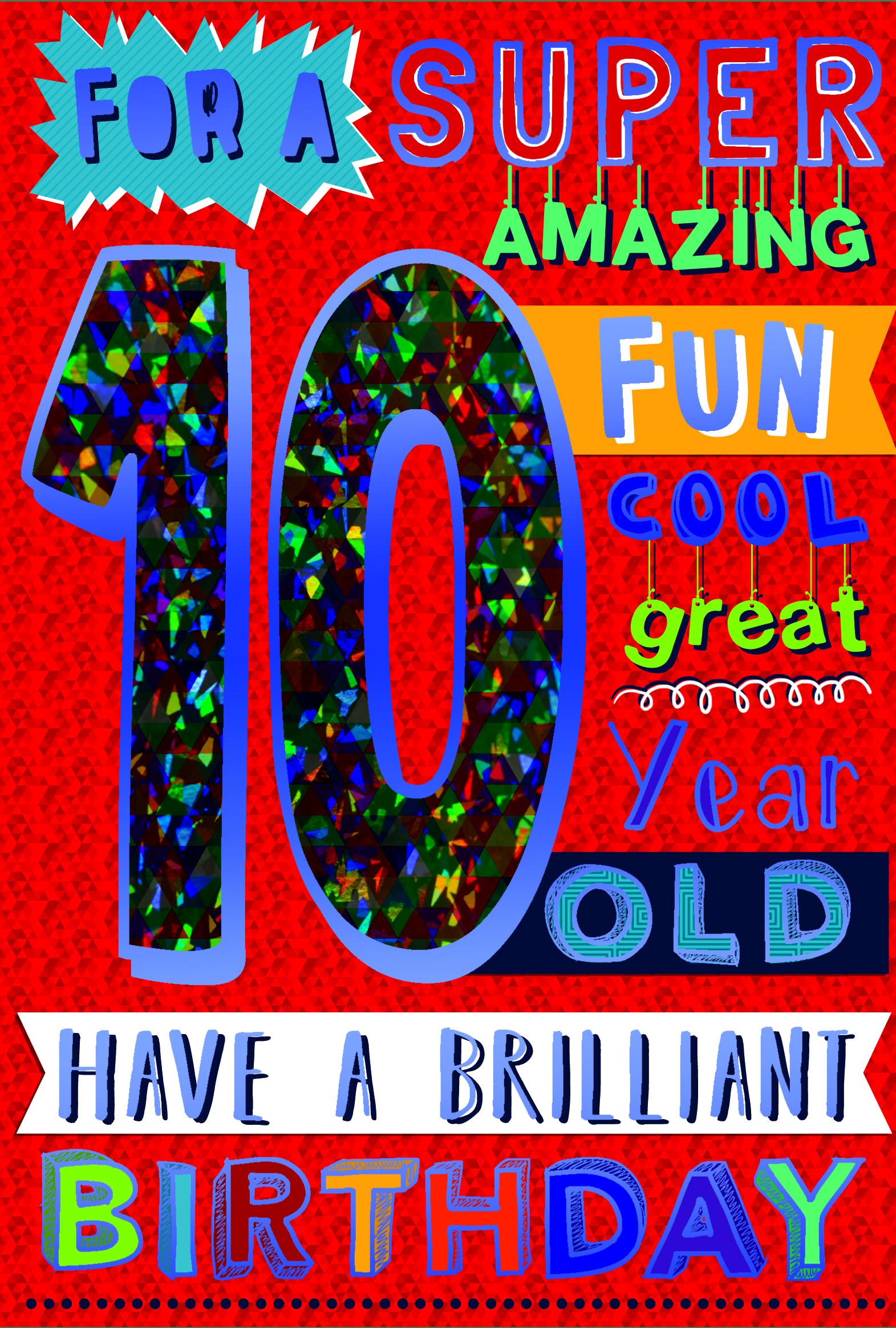 Age 10 Cards (Sold in 6s)