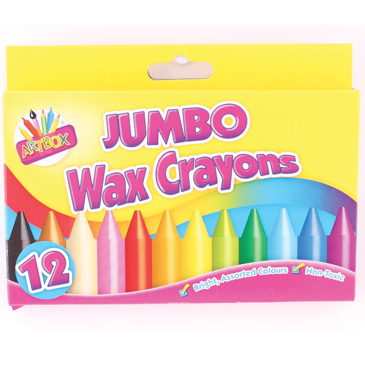 Artbox 12 jumbo size wax crayons set of 12 assorted colours