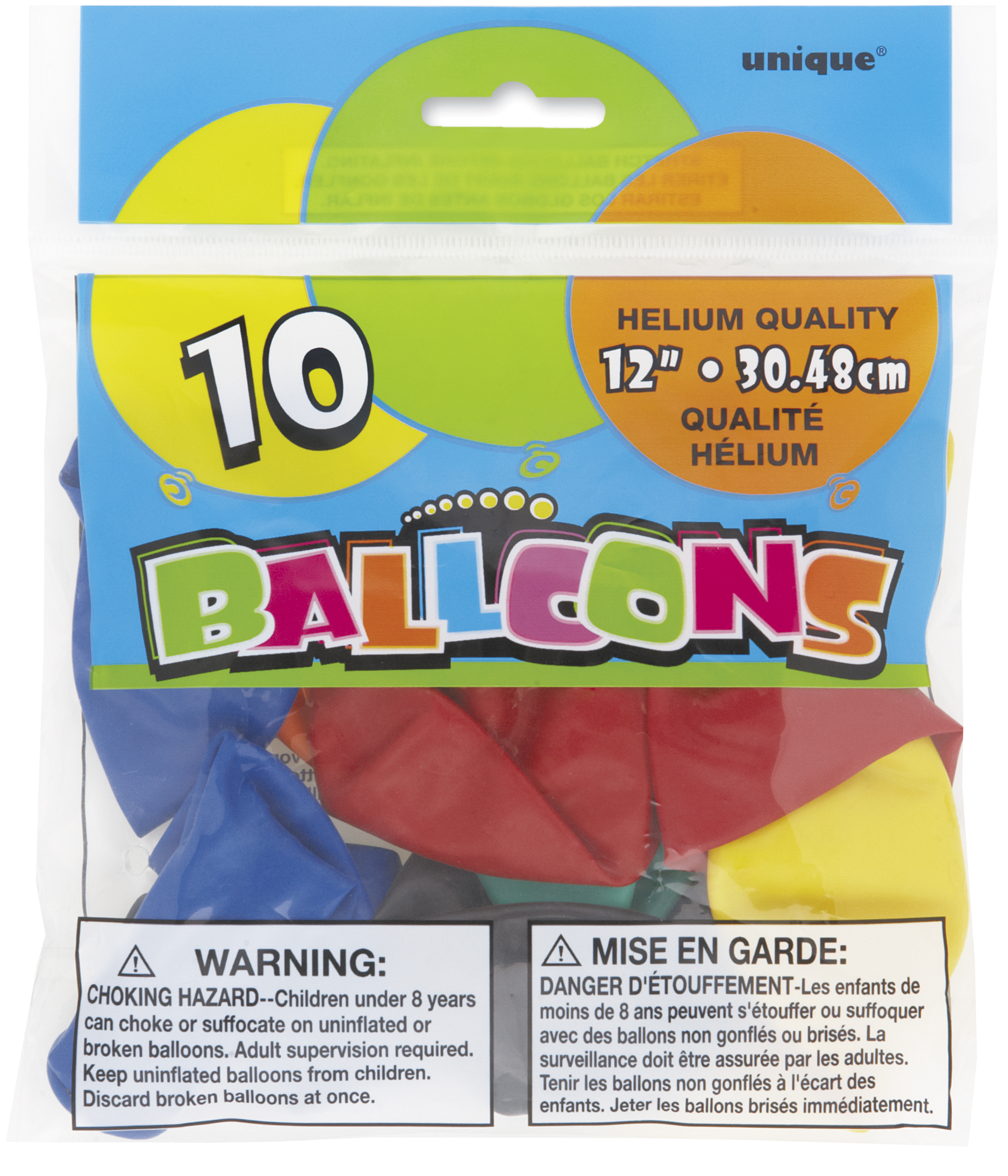 Assorted Colour 12" Pearlised Latex Balloons (10pk)