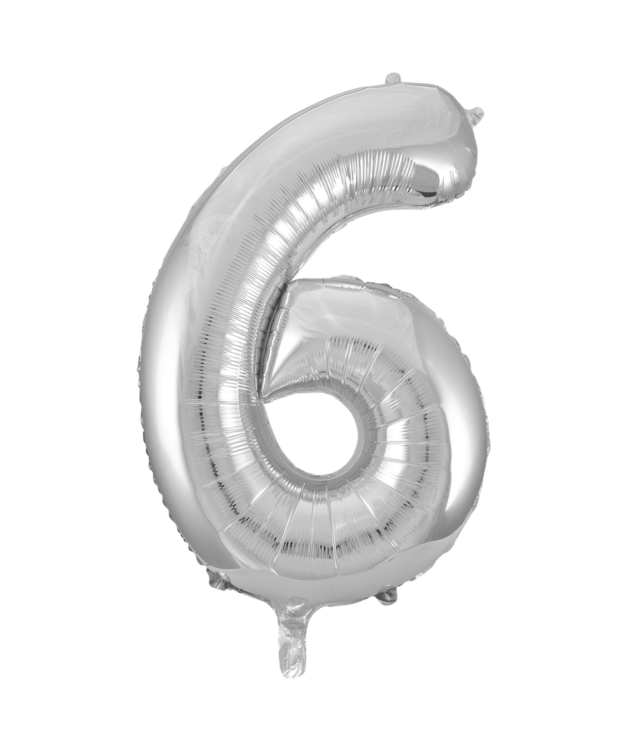 Black & Silver Glitz Foil Gaint Helium Balloon Number 6 - 34"
