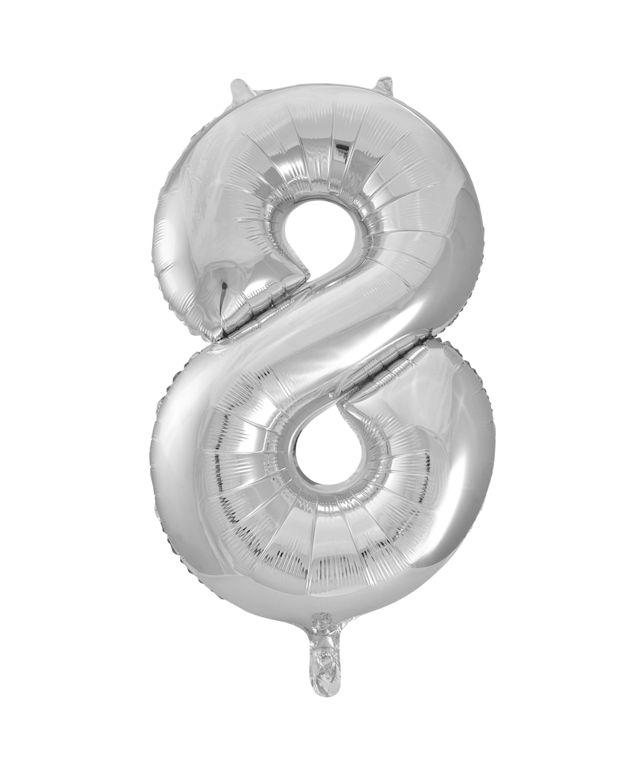 Black & Silver Glitz Foil Gaint Helium Balloon Number 8 - 34"