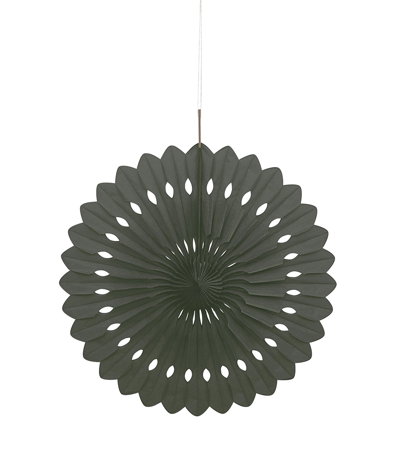 Black Tissue Decorative Fans 16"