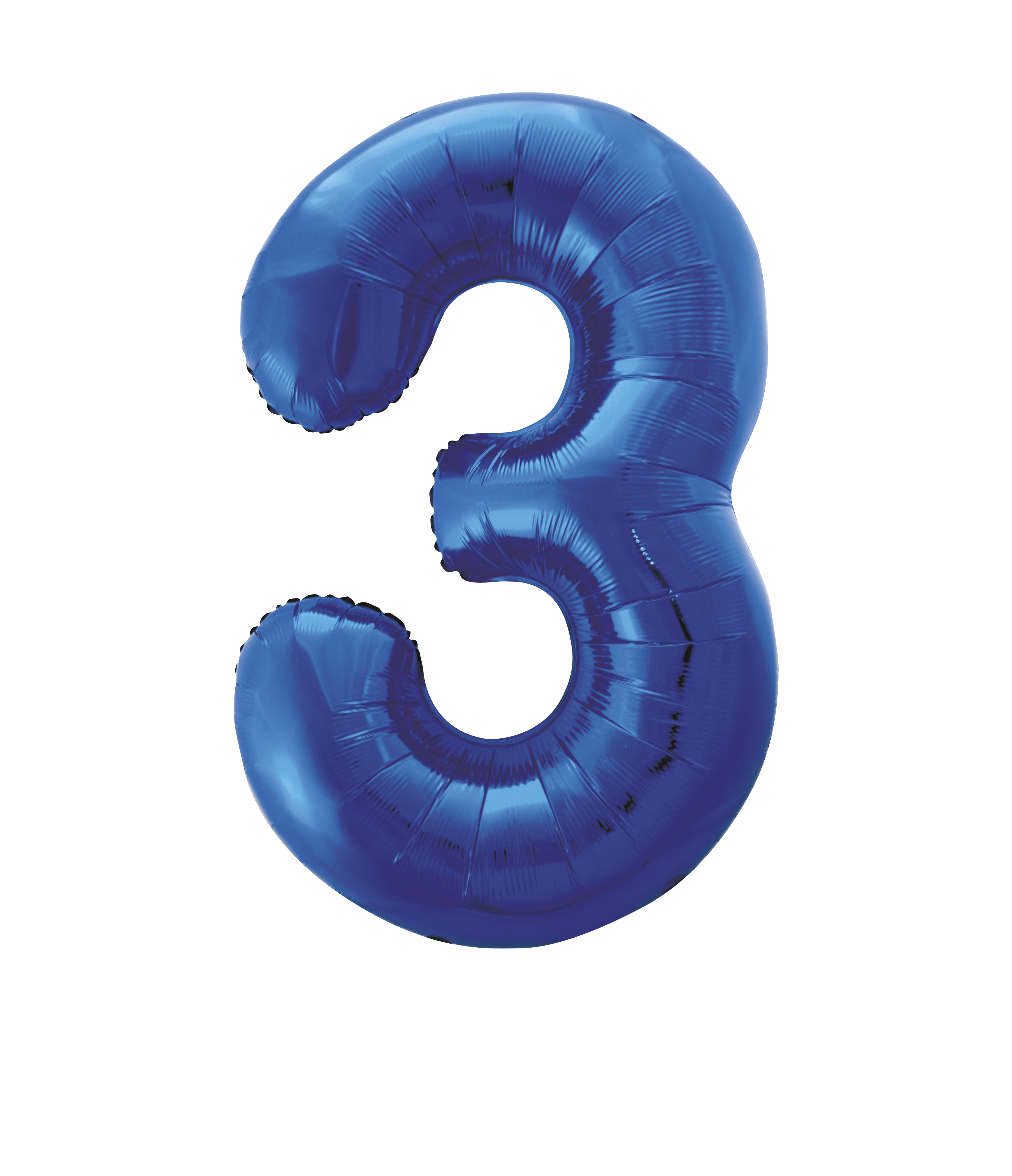 Blue Foil Gaint Helium Balloon Number 3 - 34"