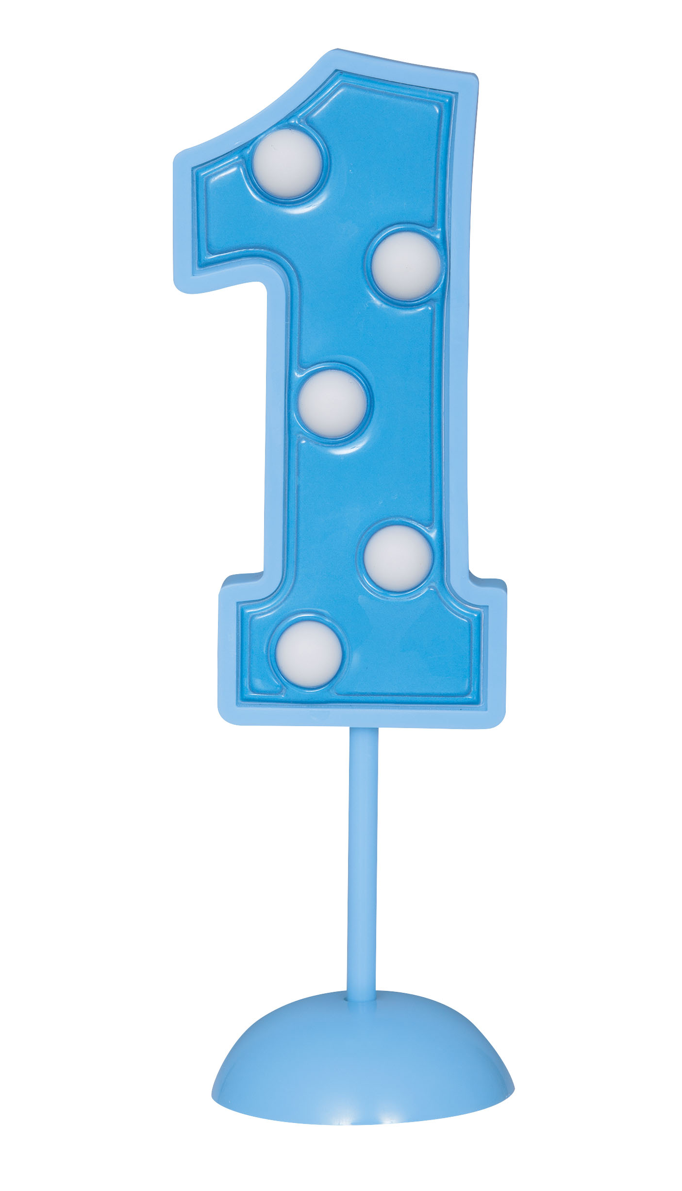 Blue Number 1 Flashing Decoration