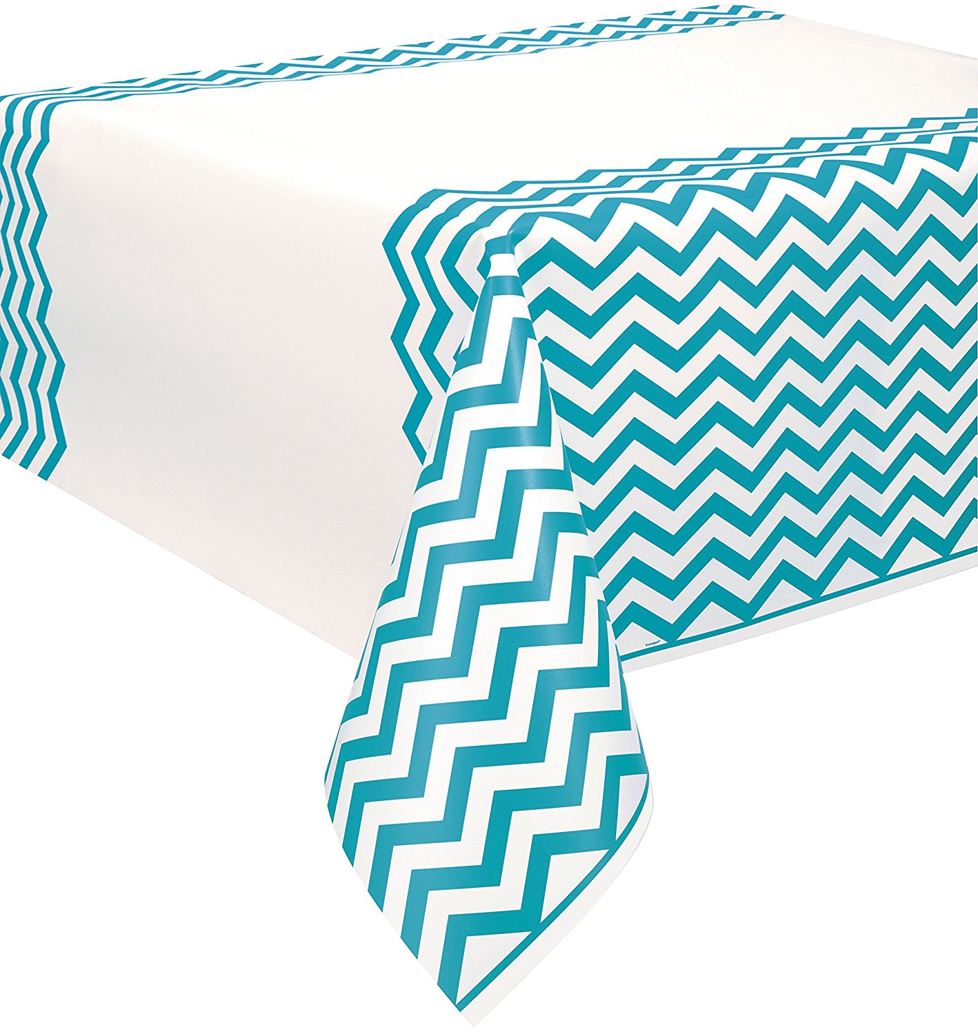 Caribbean Teal  Plastic Tablecover 54" x 108"