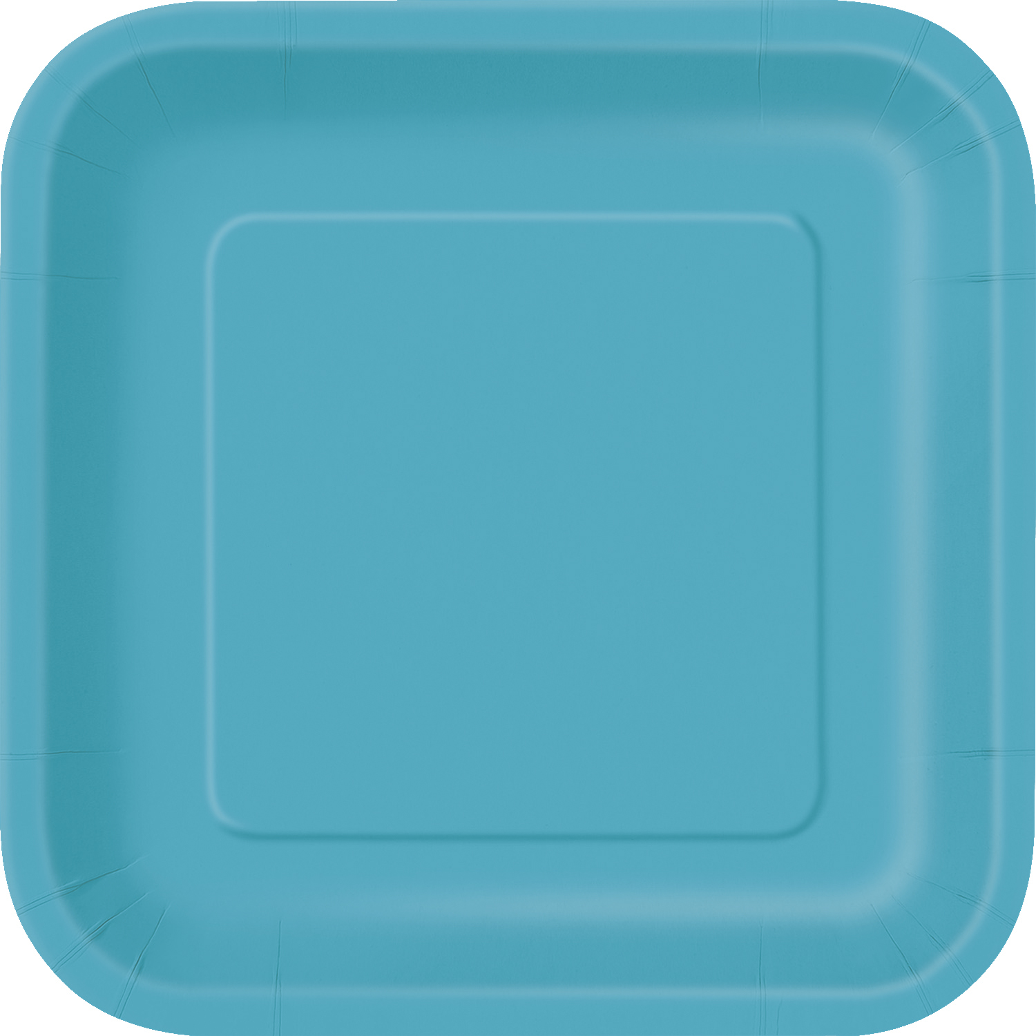 Caribbean Teal Square Plates 7" (16pk)