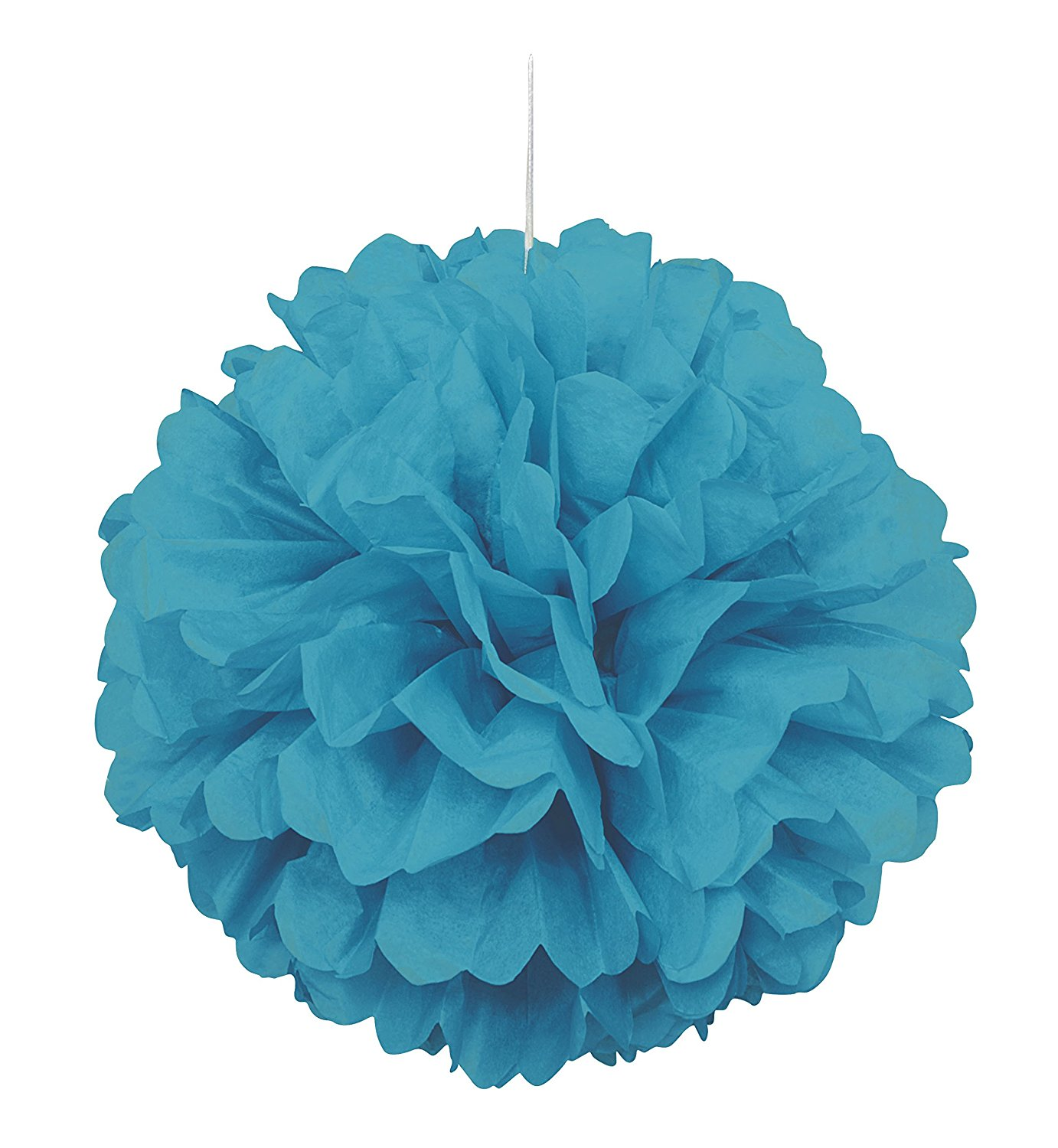 Caribbean Teal Tissue Puff Decorations 16"