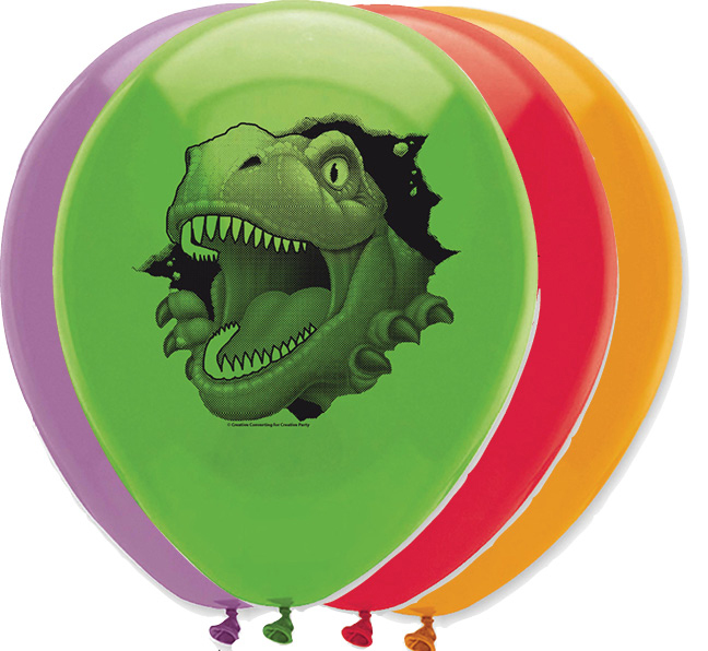 Dino Blast Latex Balloon 30cm Pack of 6