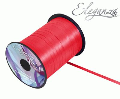 Eleganza Poly Curling Ribbon 5mm x500yds No.16 Red