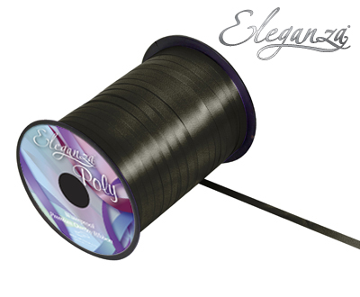 Eleganza Poly Curling Ribbon 5mm x500yds No.20 Black