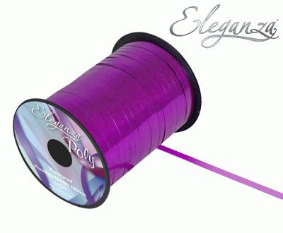 Eleganza Poly Curling Ribbon Metallic 5mm x250yds - Fuchsia