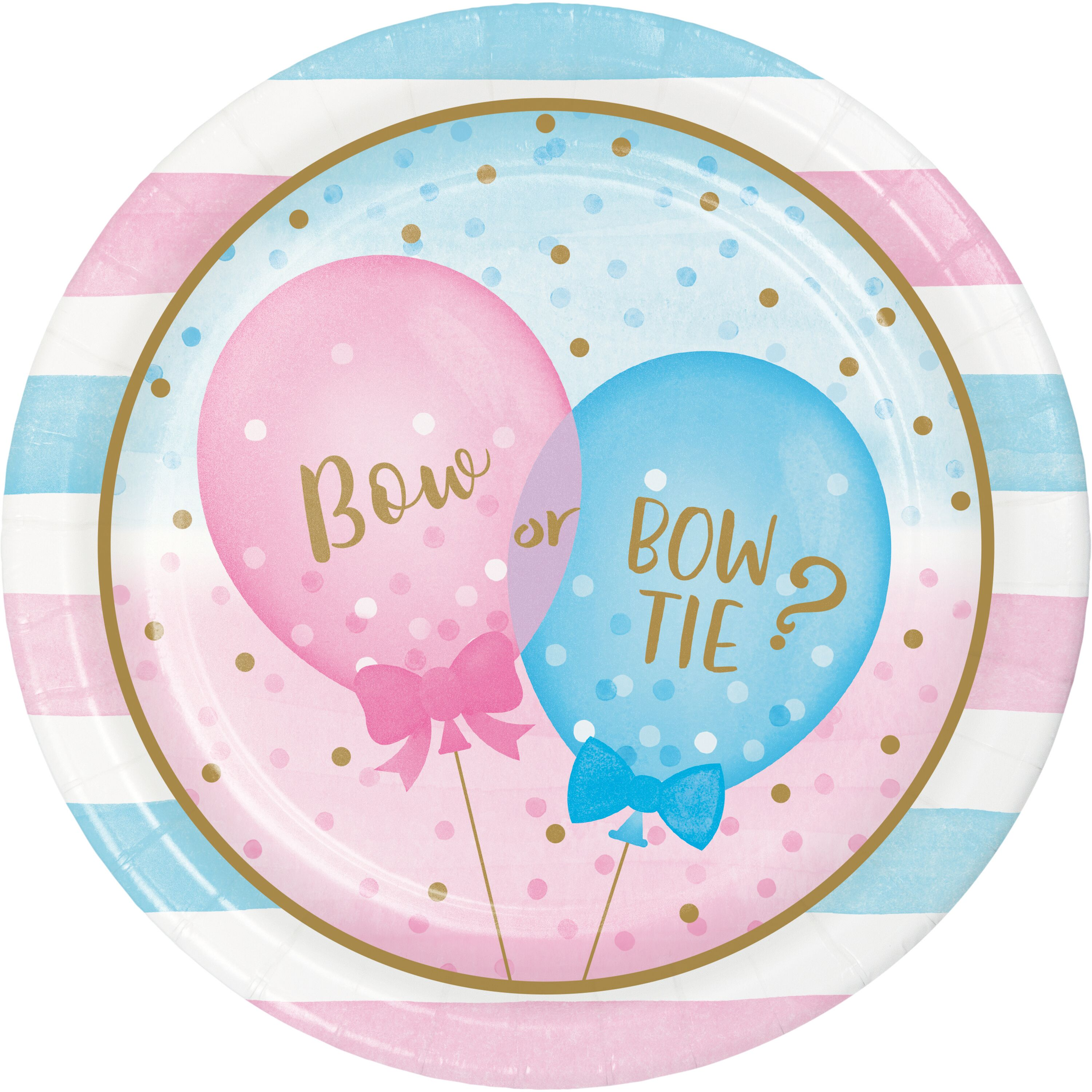 Gender Reveal Balloons Dinner Plates Pack of 8