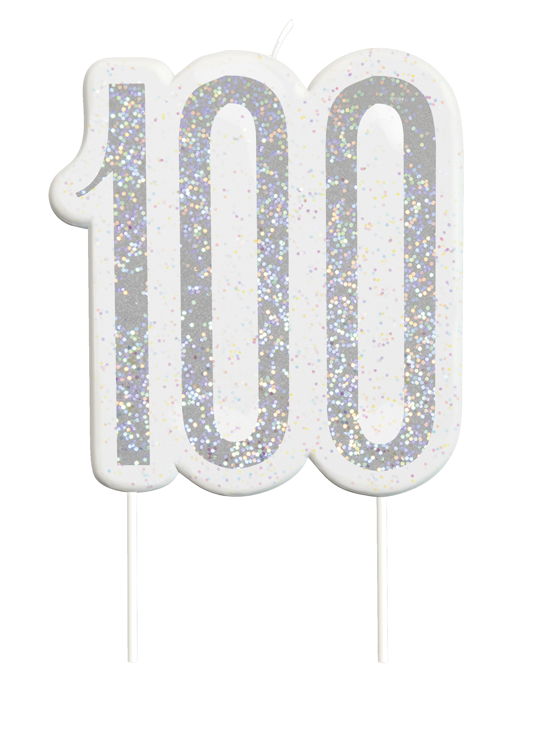 Giltter 100th BIRTHDAY Candles Set