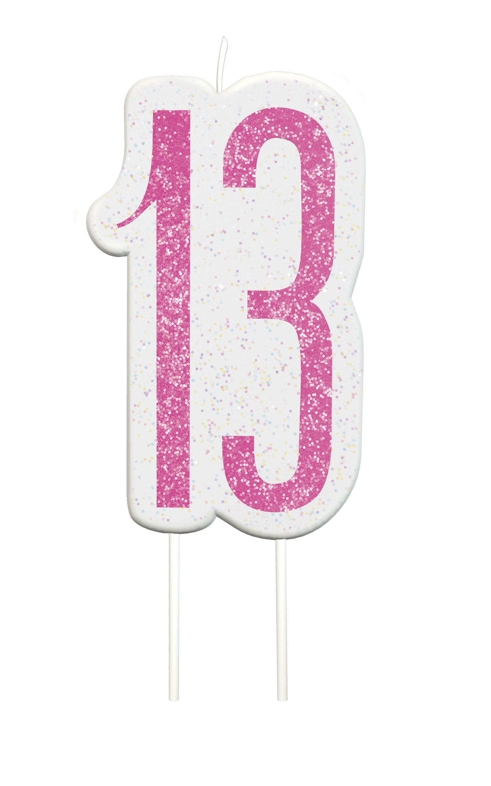 Giltter 13th BIRTHDAY Candles Set