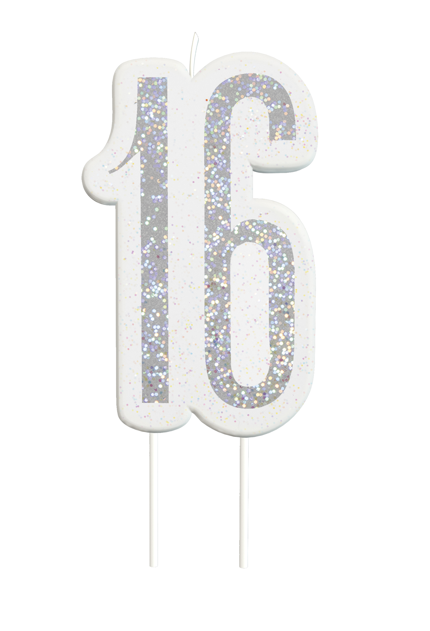 Giltter 16th BIRTHDAY Candles Set