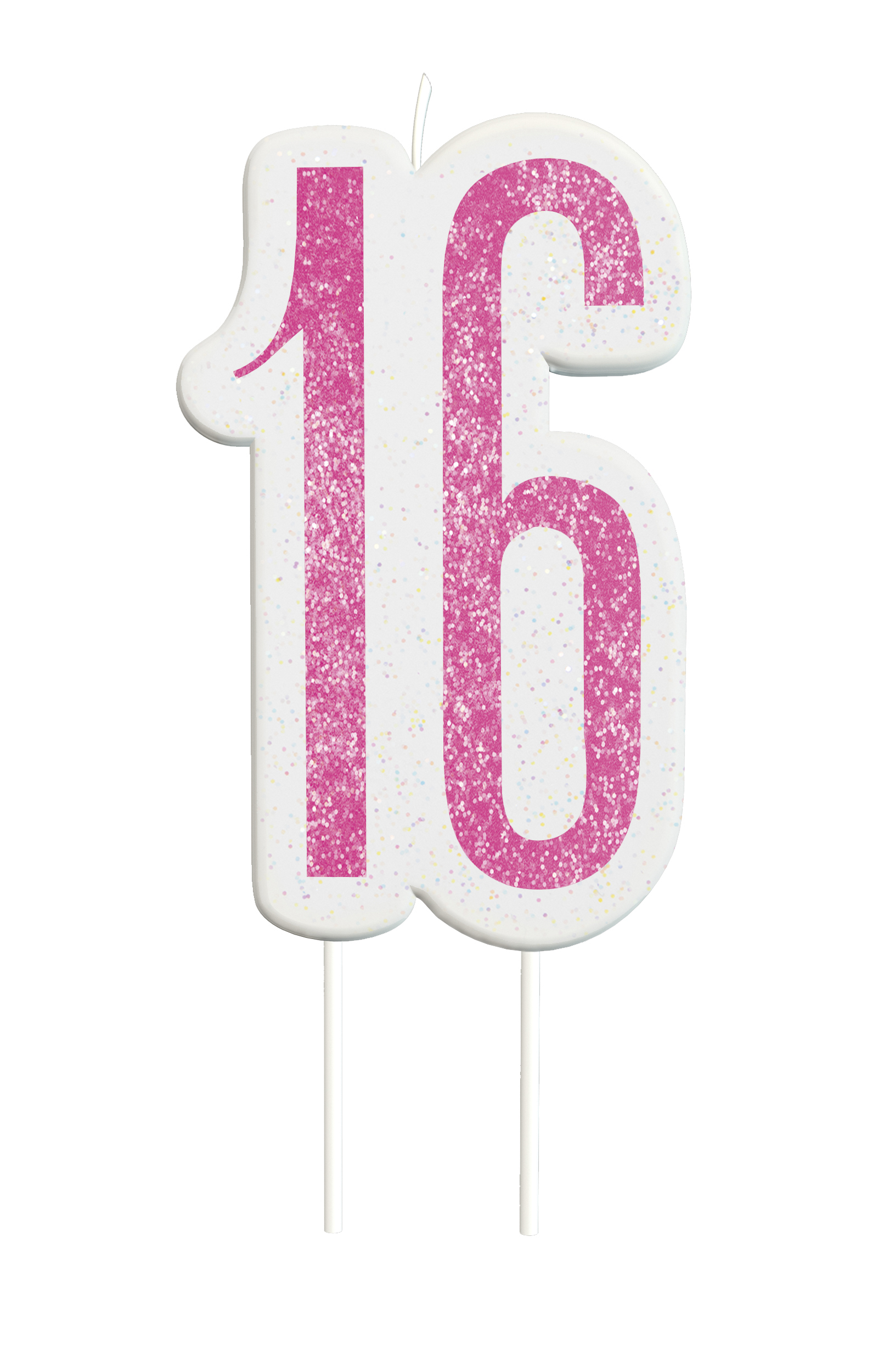 Giltter 16th BIRTHDAY Candles Set