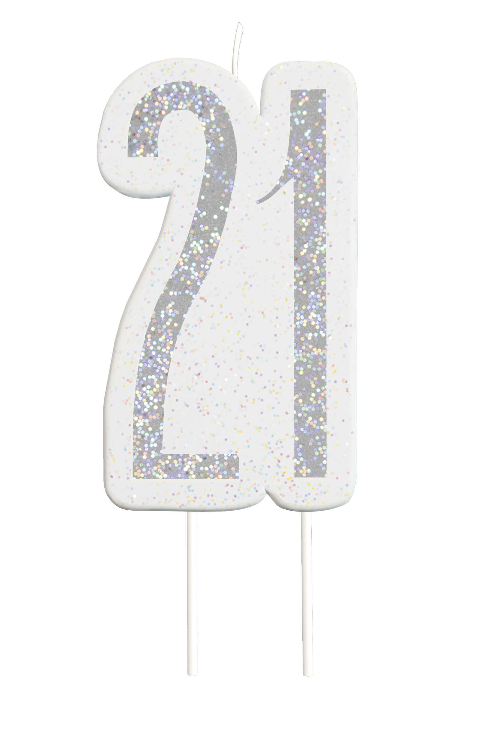 Giltter 21st BIRTHDAY Candles Set