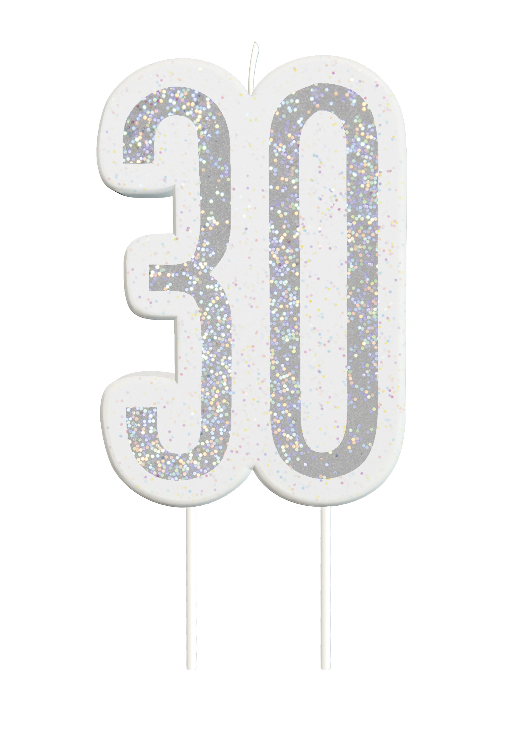 Giltter 30th BIRTHDAY Candles Set