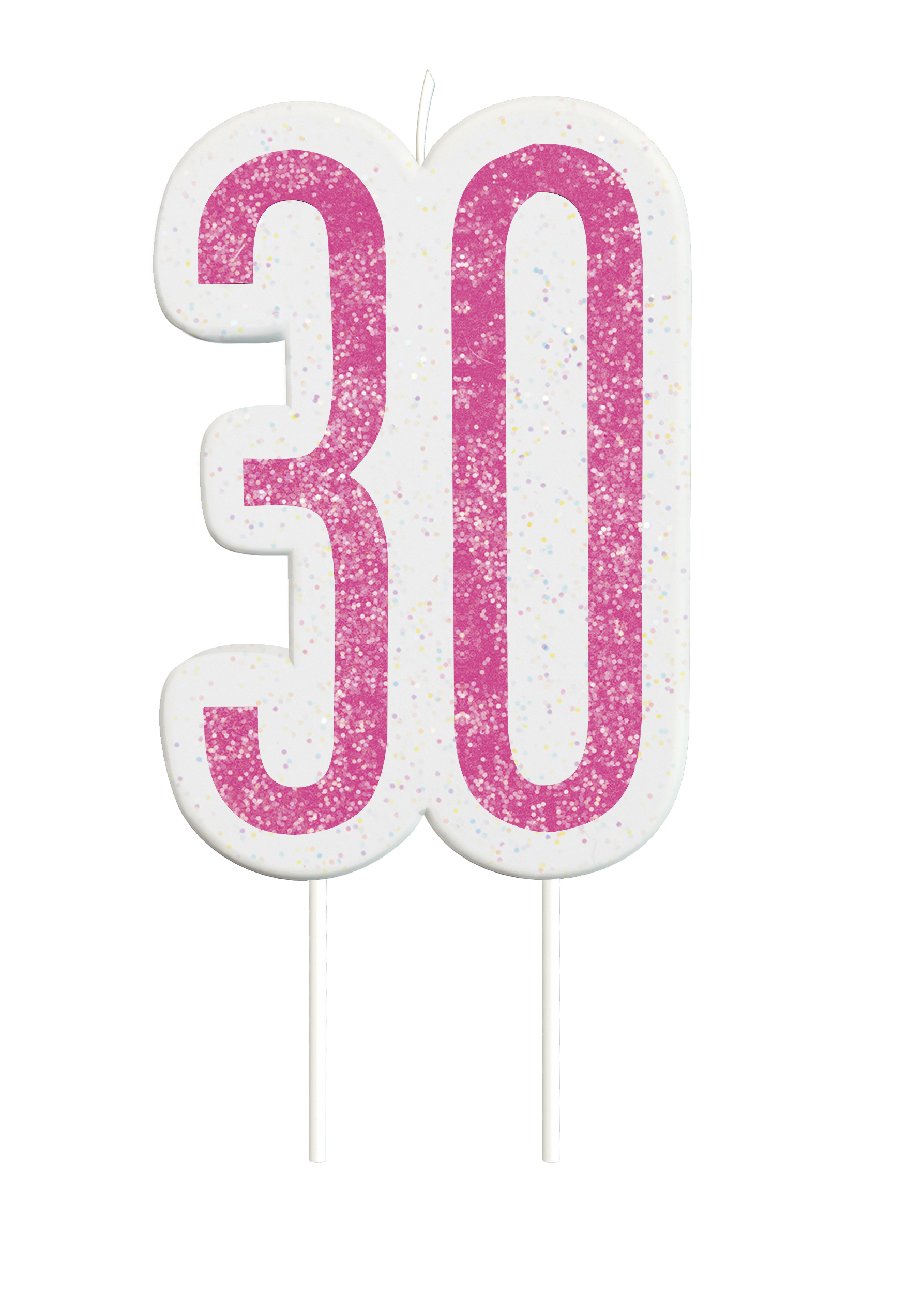 Giltter 30th BIRTHDAY Candles Set