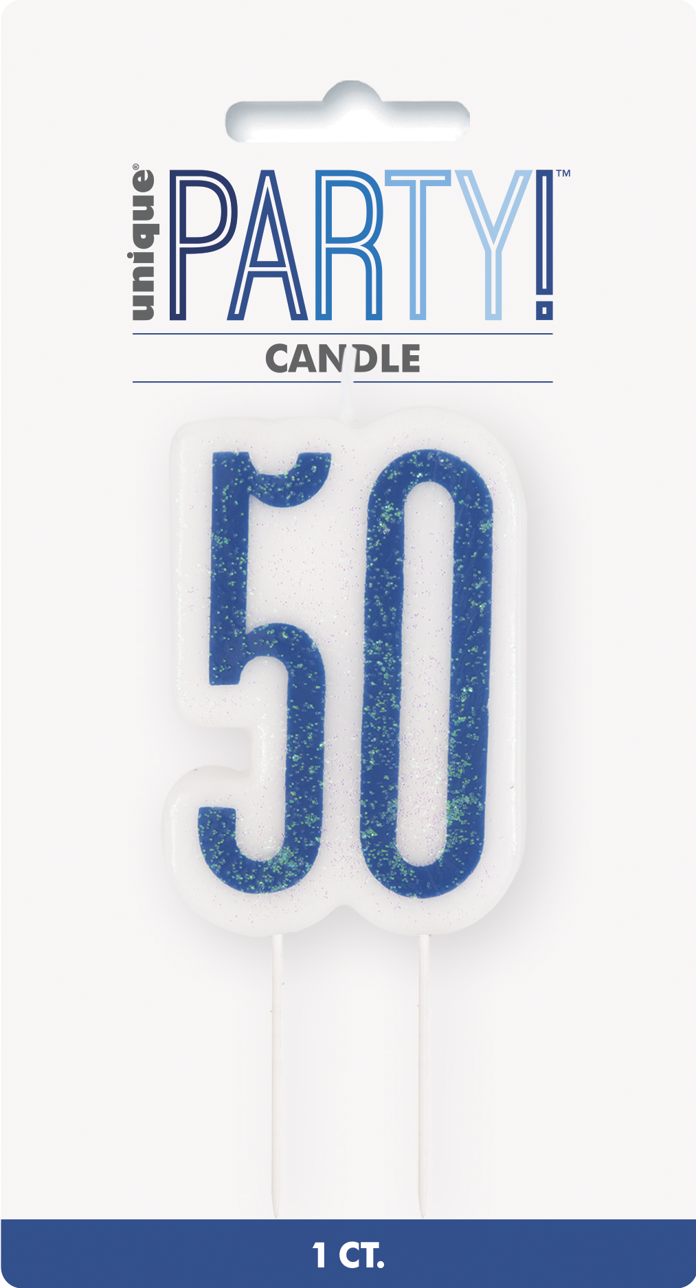 Giltter 50th BIRTHDAY Candles Set