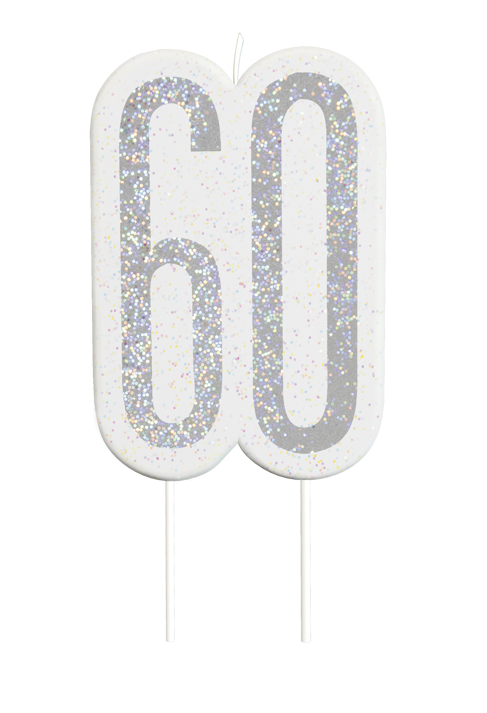 Giltter 60th BIRTHDAY Candles Set