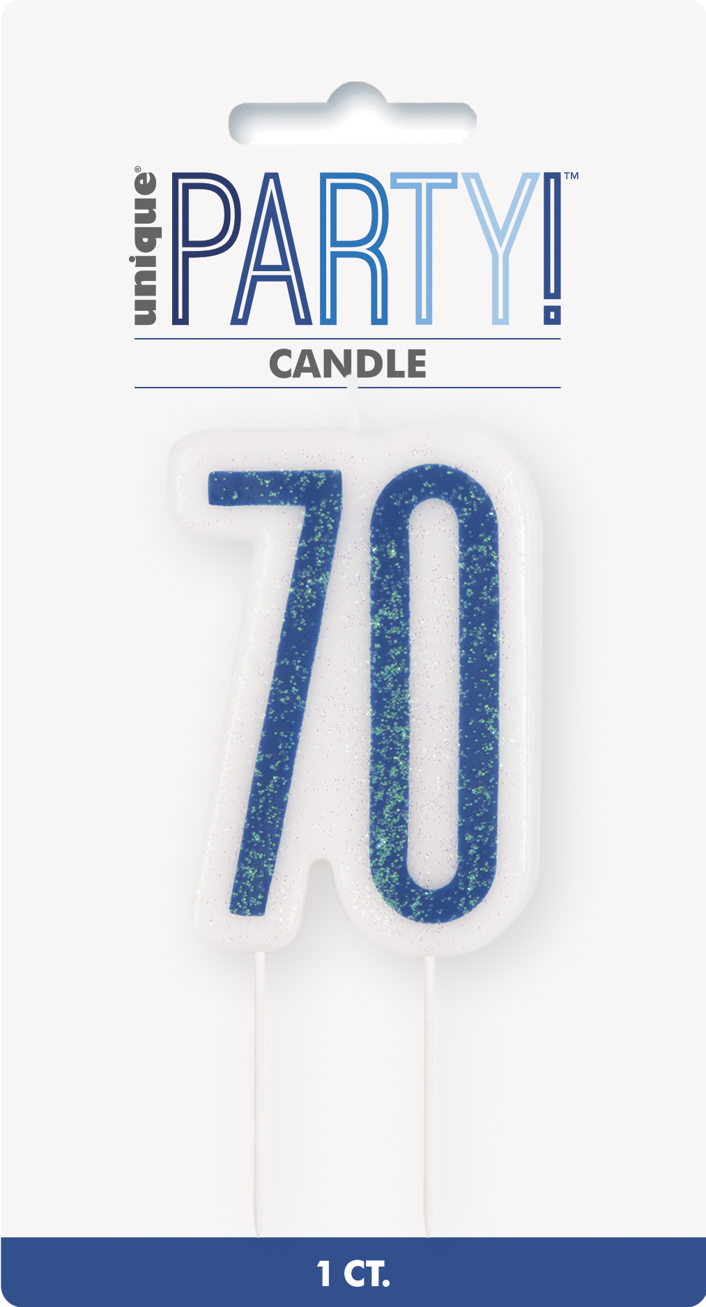 Giltter 70th BIRTHDAY Candles Set