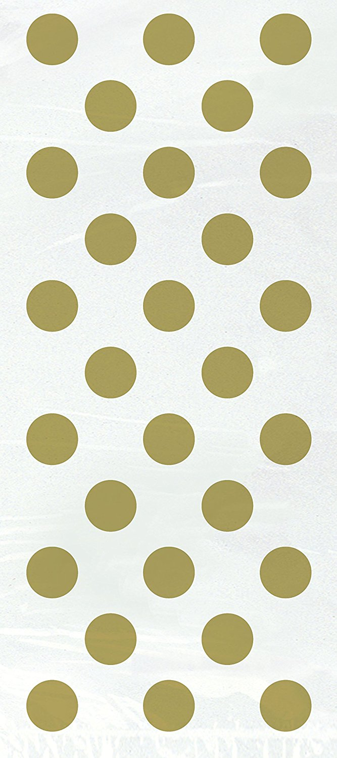 Gold Polka Dots Cello Bags (20pk)