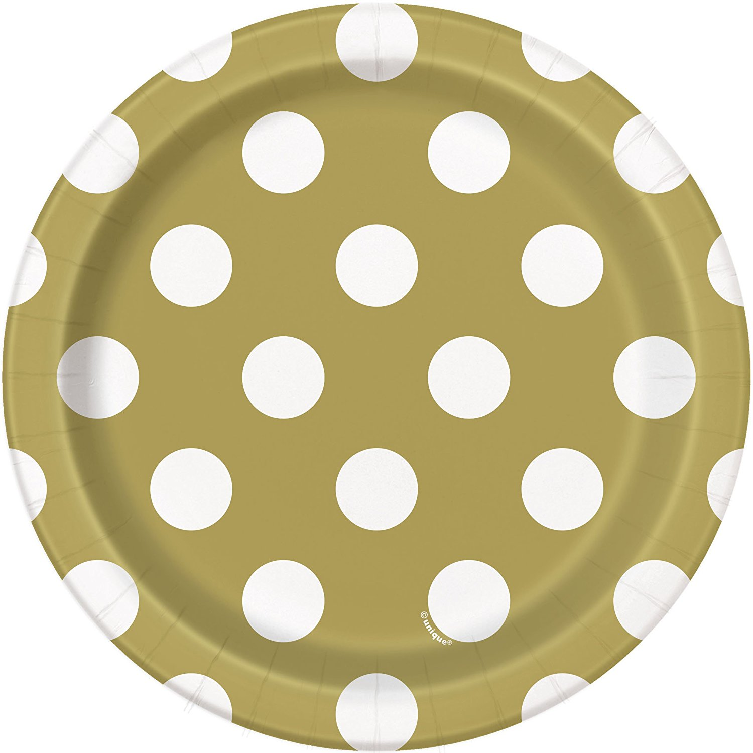 Gold Polka Dots Plates 7" (8pk)