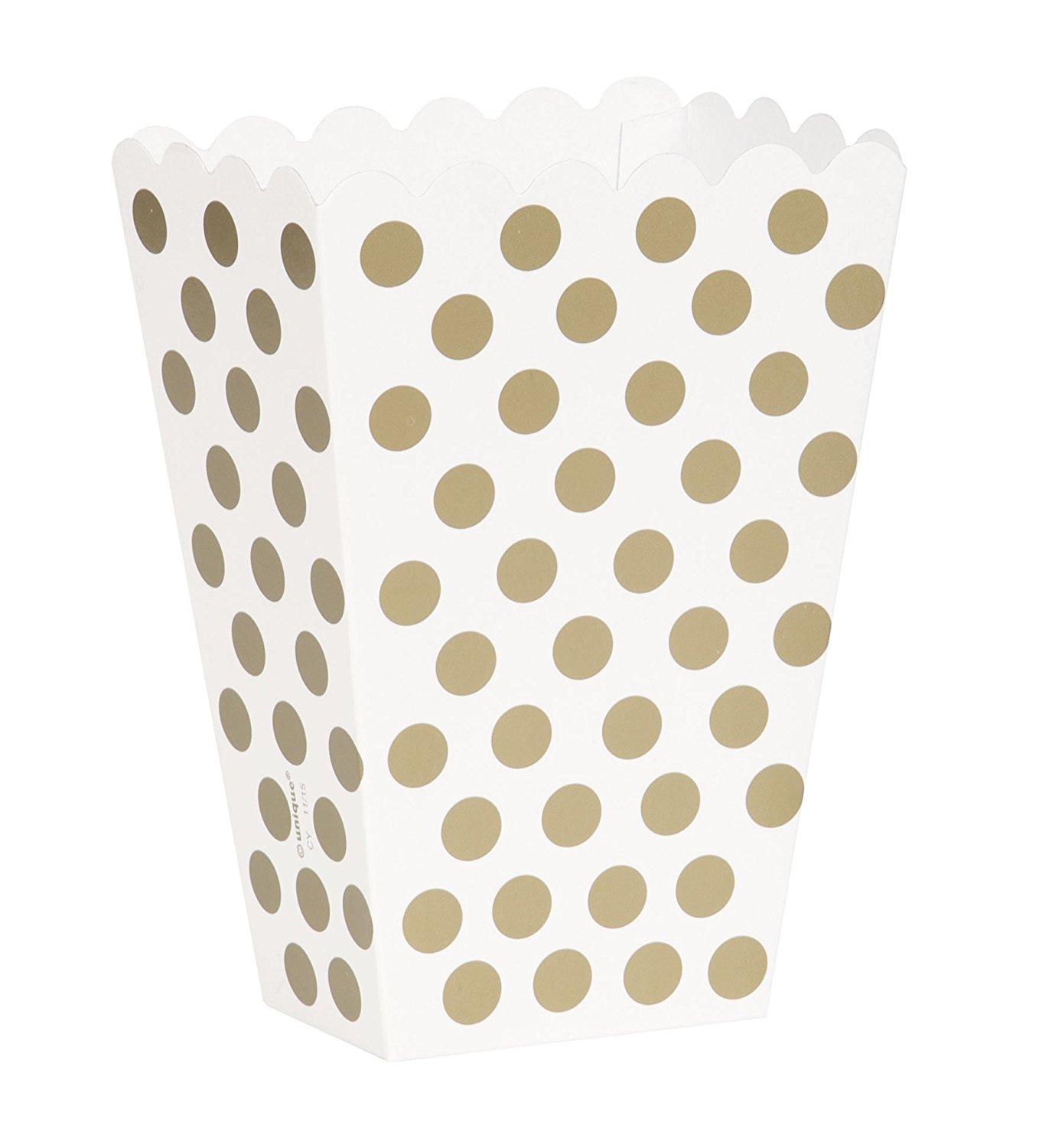 Gold Polka Dots Treat Boxes (8pk)