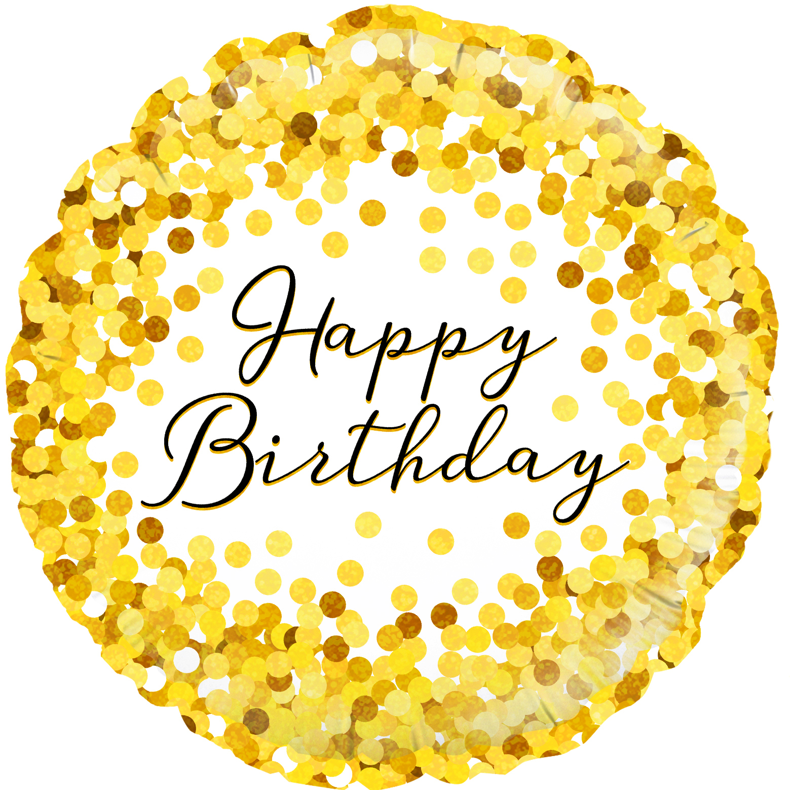 Gold Sparkle Birthday Holographic 18" Foil Balloon