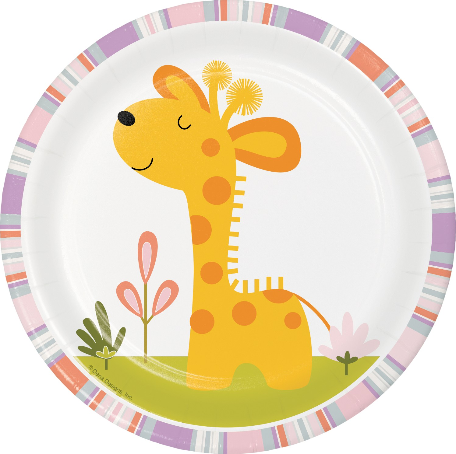 Happi Jungle Giraffe Luncheon Plate  Pack of 8