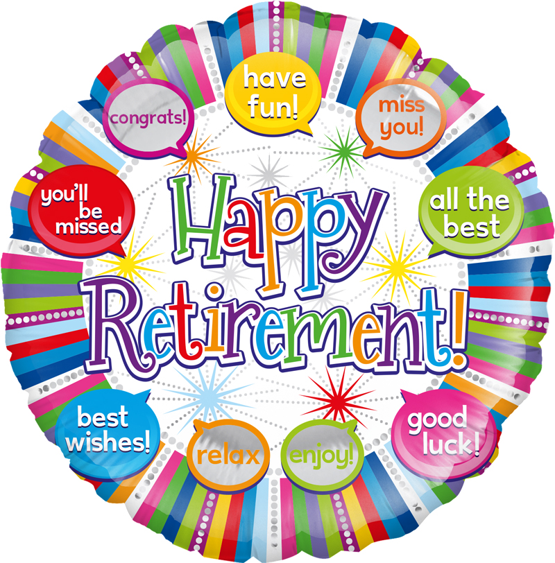 Happy Retirement Speech Bubble 18" Foil Balloon