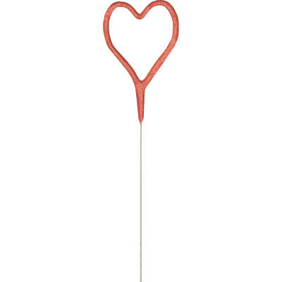 Heart Shaped Rose Gold Sparkler 7"