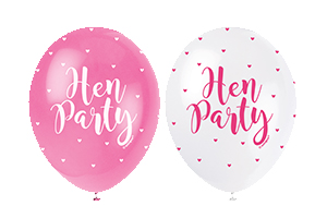 HEN PARTY PINK ASSORTED COLOR BALLOONS PACK OF 5