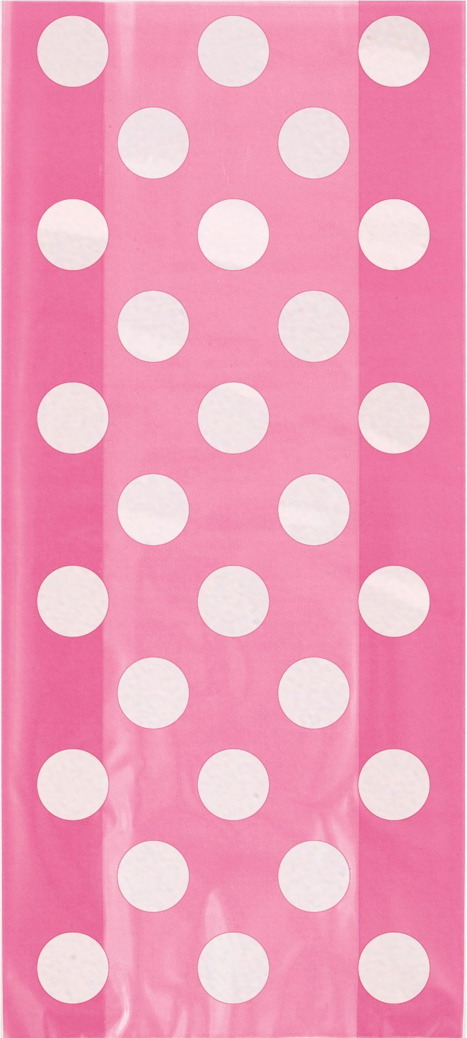 Hot Pink Dots Cello Bags (20pk)