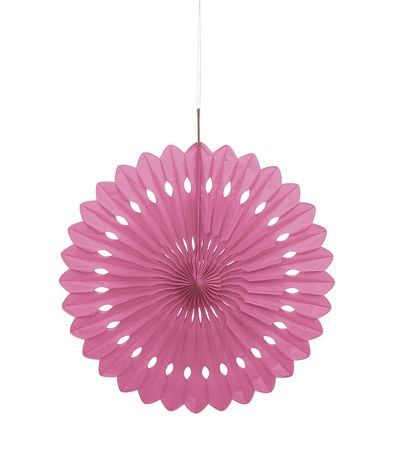 Hot Pink Tissue Decorative Fans 16"