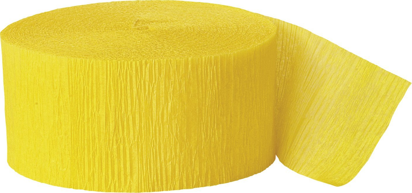 Hot Yellow Crepe Streamers 81ft