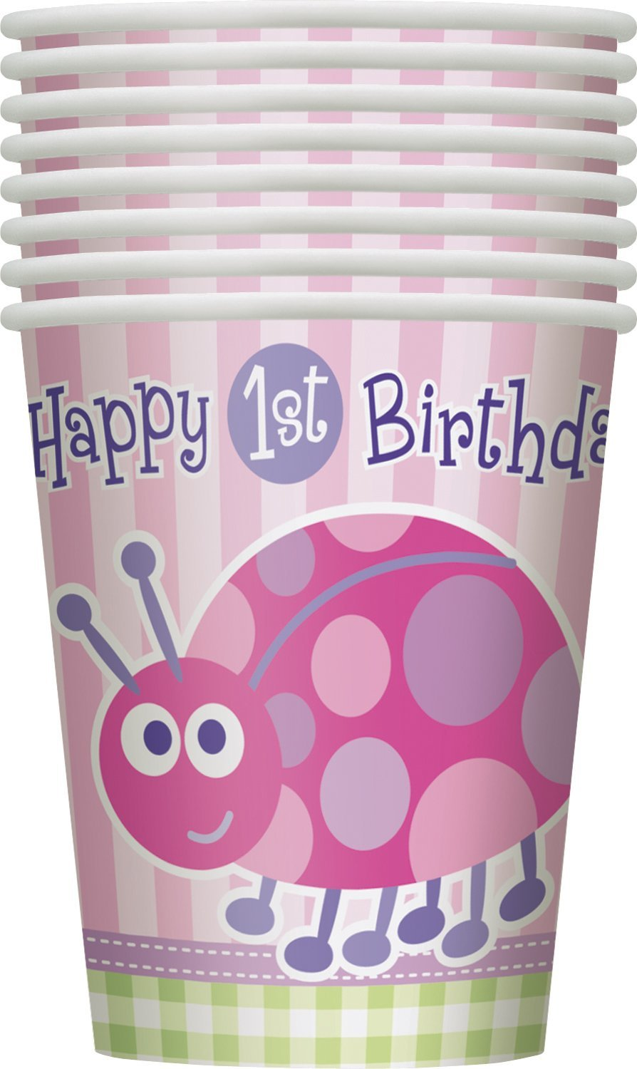 Ladybug 1st Birthday Cups 9oz (8pk)