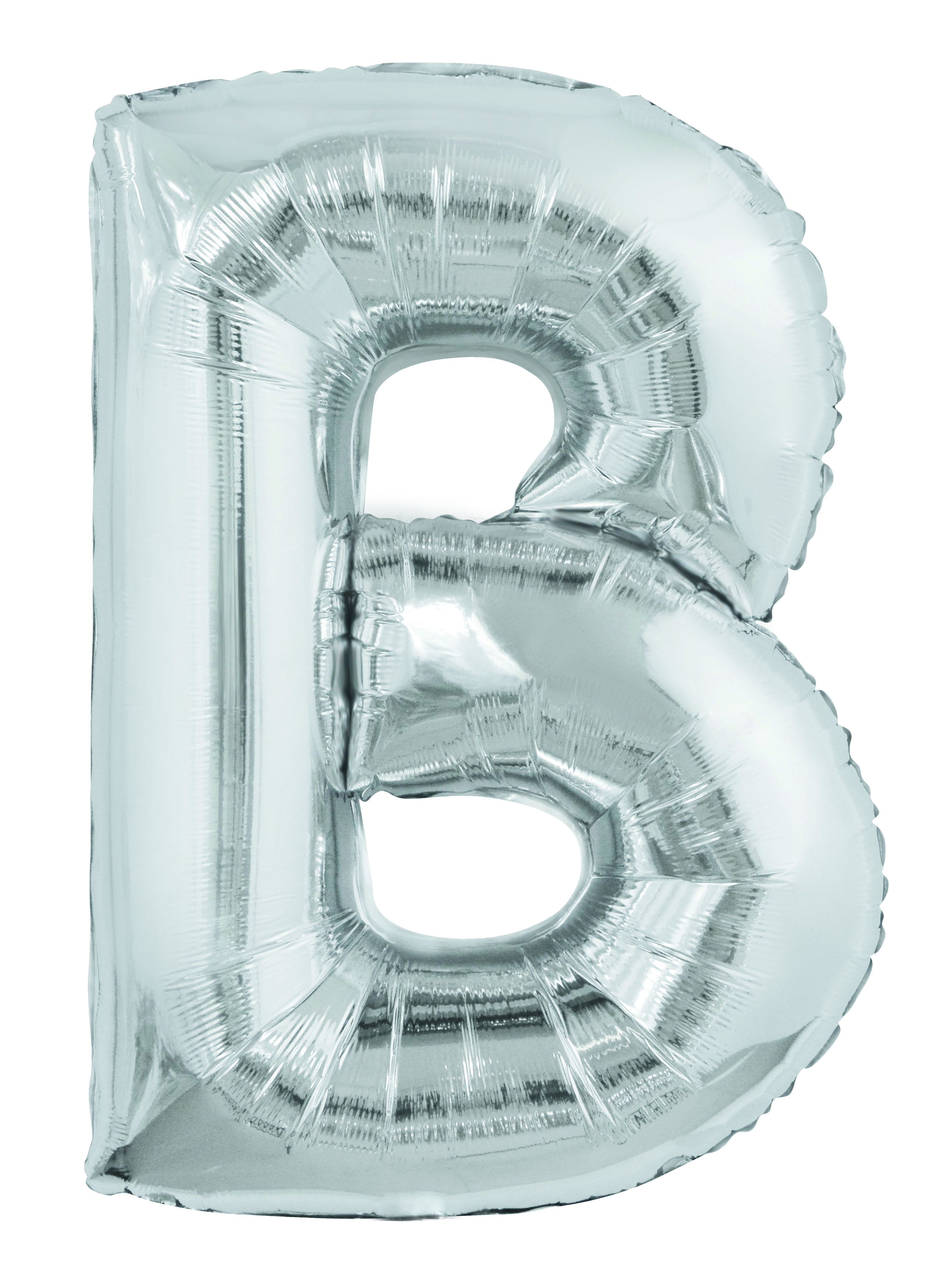 Letter "B" Silver 34" Foil Balloon