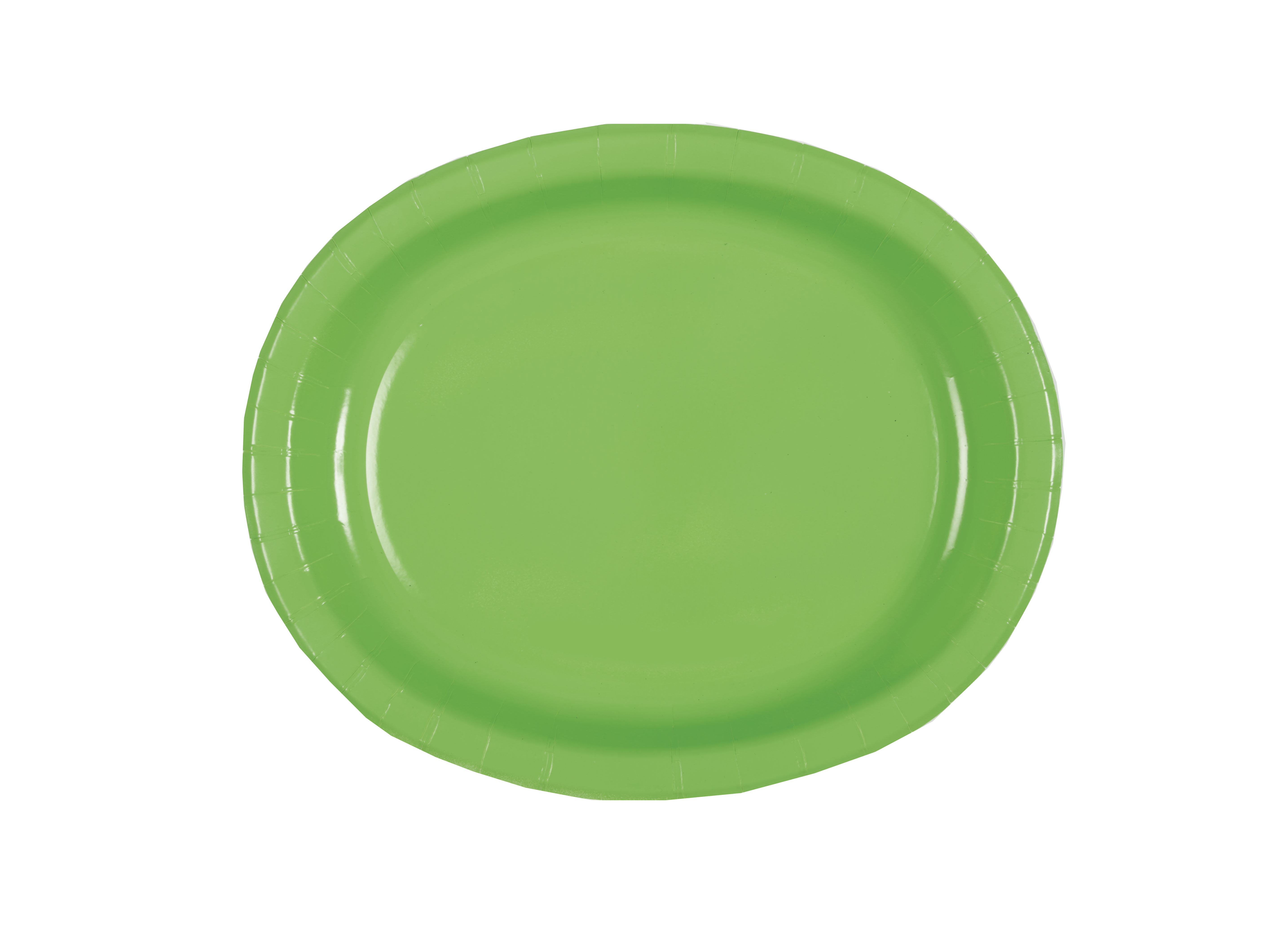 Lime Green 12" Oval Plates (8pk)