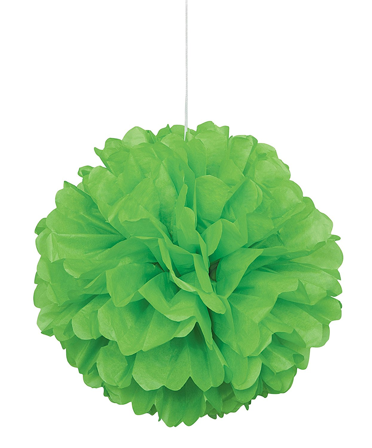 Lime Green Tissue Puff Decorations 16"