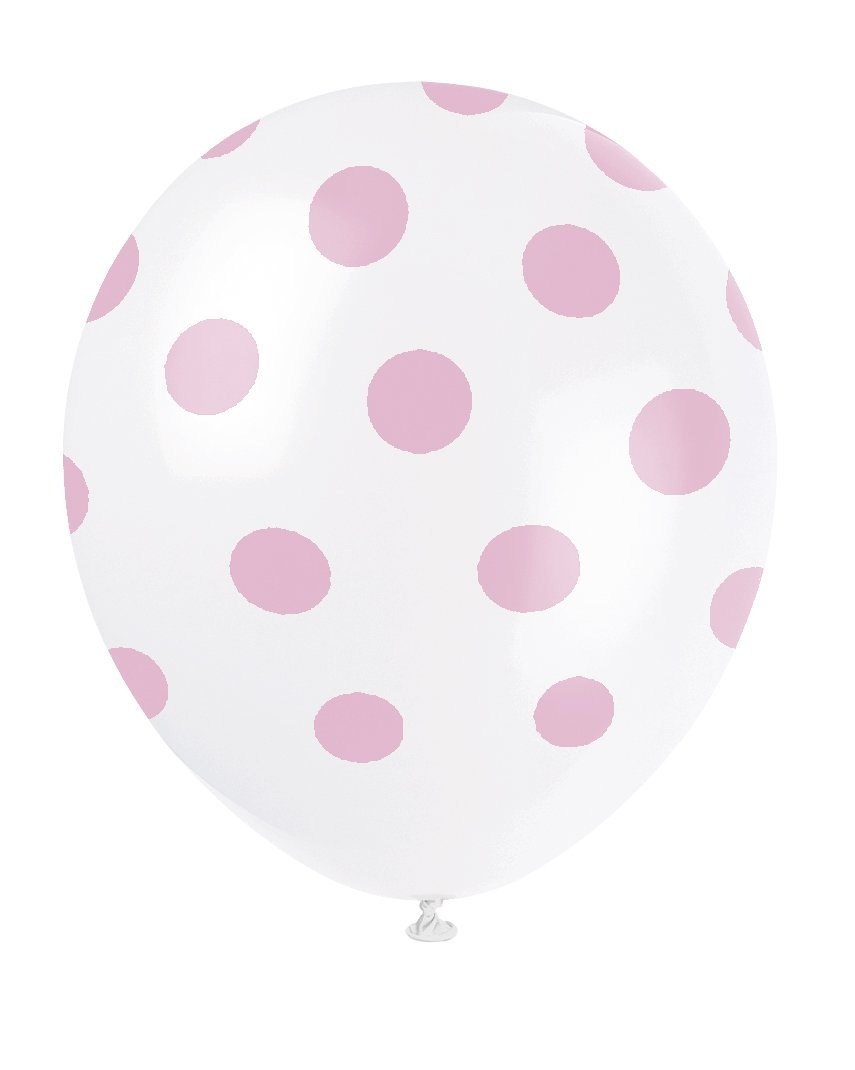 Lovely Pink Dots Balloons 12" (6pk)